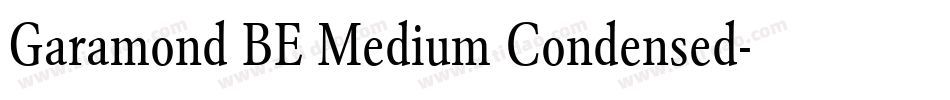 Garamond BE Medium Condensed字体转换